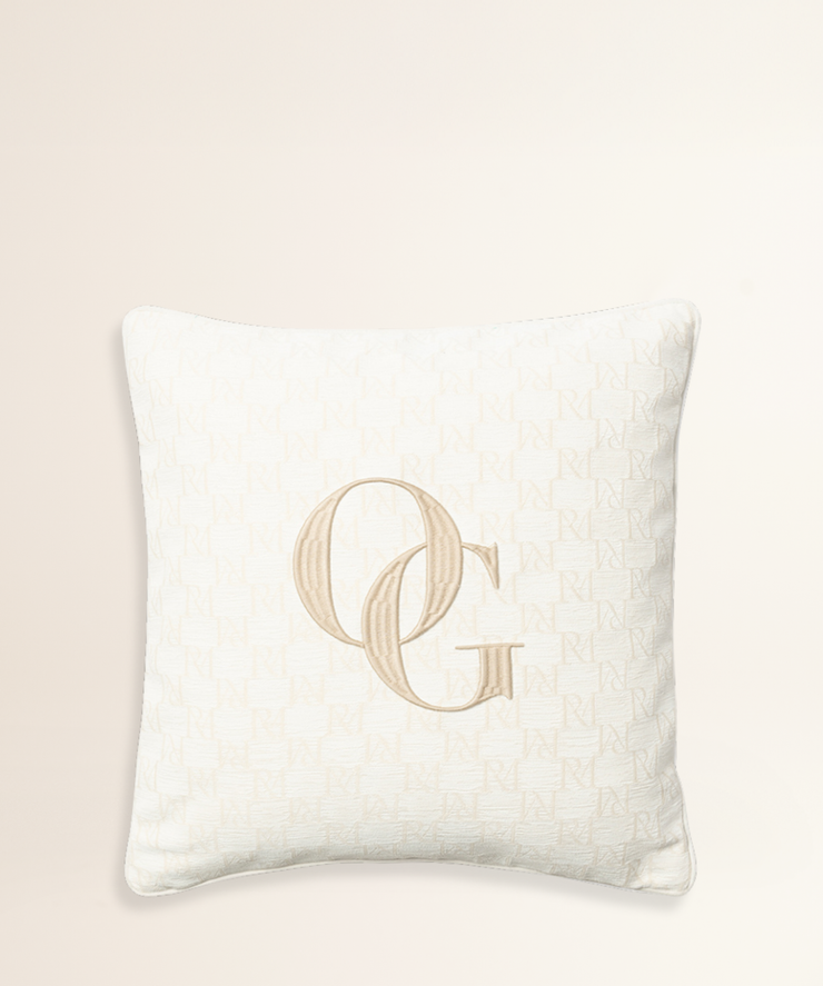 Merry Monogram Pillow Cover Foundation Brush