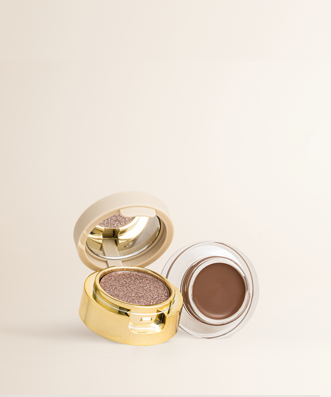 One & Done Eyeshadow | Sepia Gleam Foundation Brush