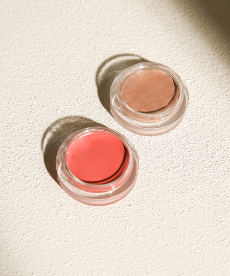 Duo Pots Blush + Highlight | Flushed + Daydream Foundation Brush