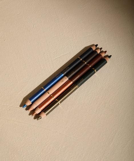 Duo Eye Crayon | Deep Blue + Cobalt Foundation Brush