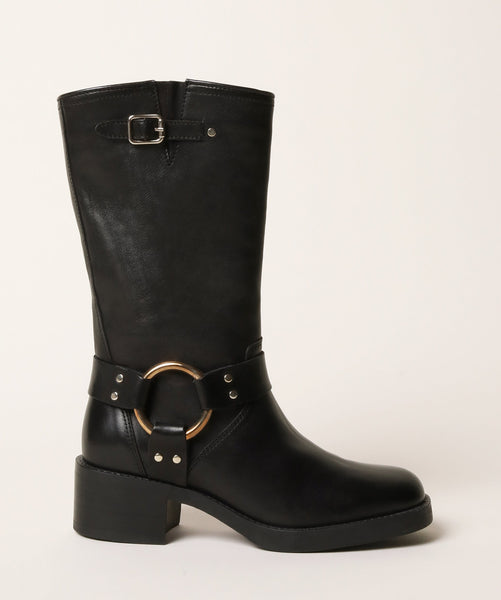 BUCKLE BOOT BLACK GOLD Olcay Gulsen Beauty