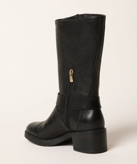 BUCKLE BOOT | BLACK/GOLD