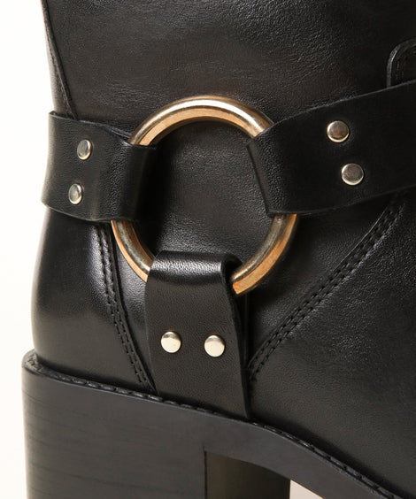 BUCKLE BOOT | BLACK/GOLD